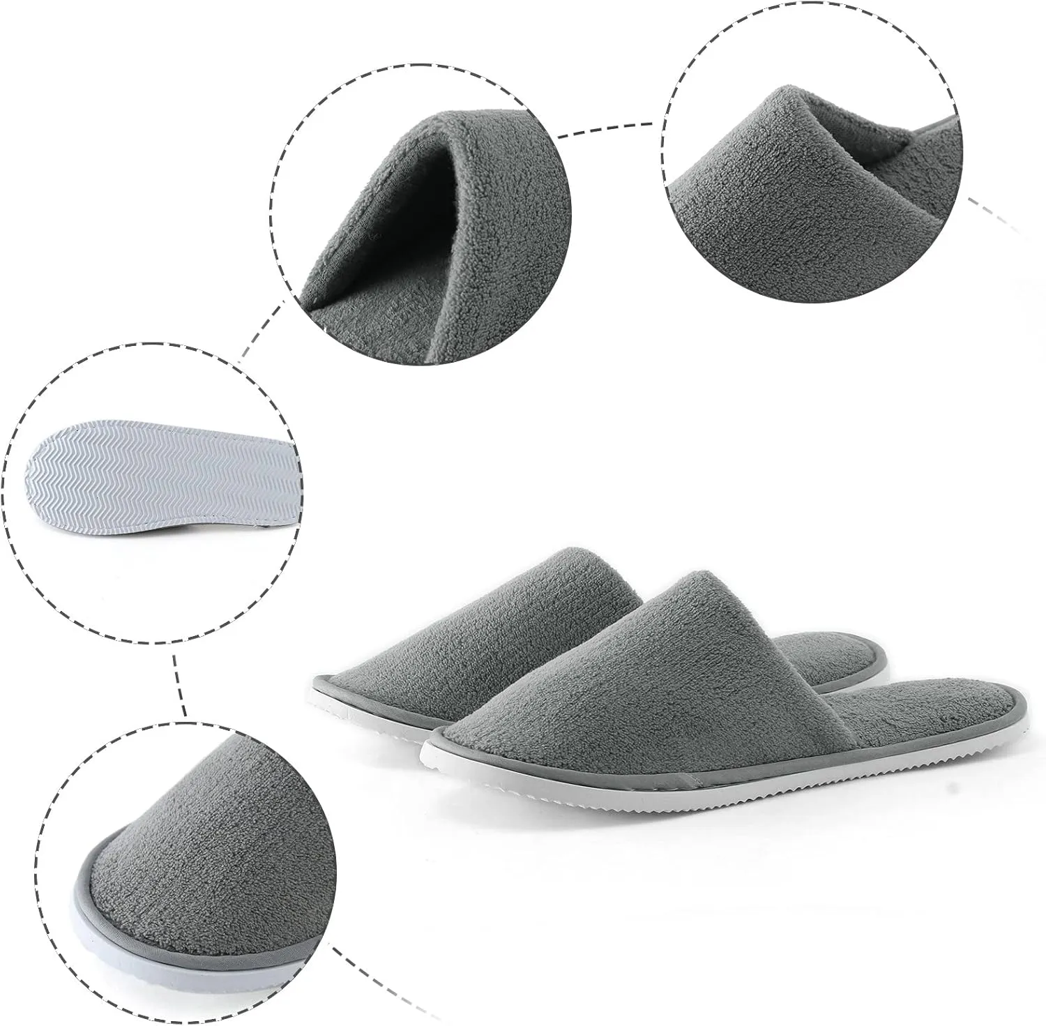 Men And Women Disposable Slippers Hotel Home Stay Coral Velvet Fuzzy Slipper Socks for Women with Grippers Non