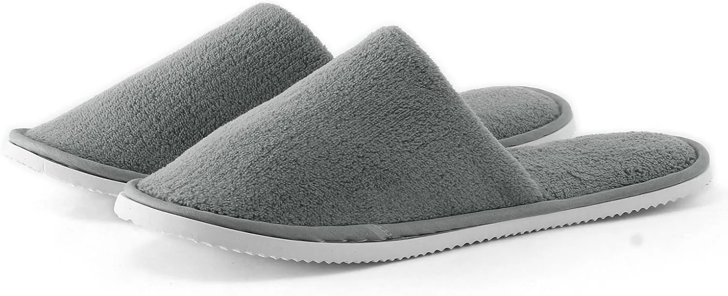 Men And Women Disposable Slippers Hotel Home Stay Coral Velvet Fuzzy Slipper Socks for Women with Grippers Non