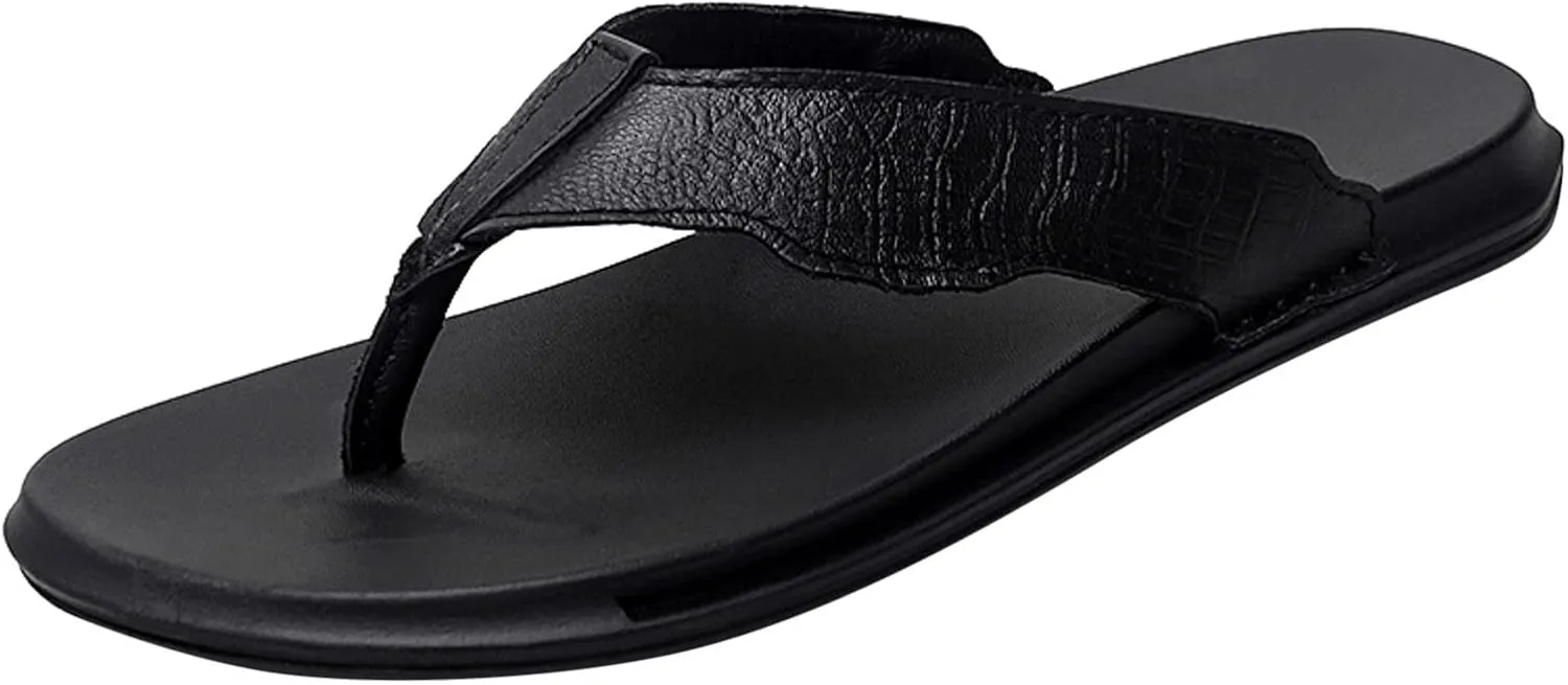 Men Flip Flops Fashionable Summer New Pattern Flat Bottom Comfortable Non Slip Large Beach Sippers Soft Slides for Men Water