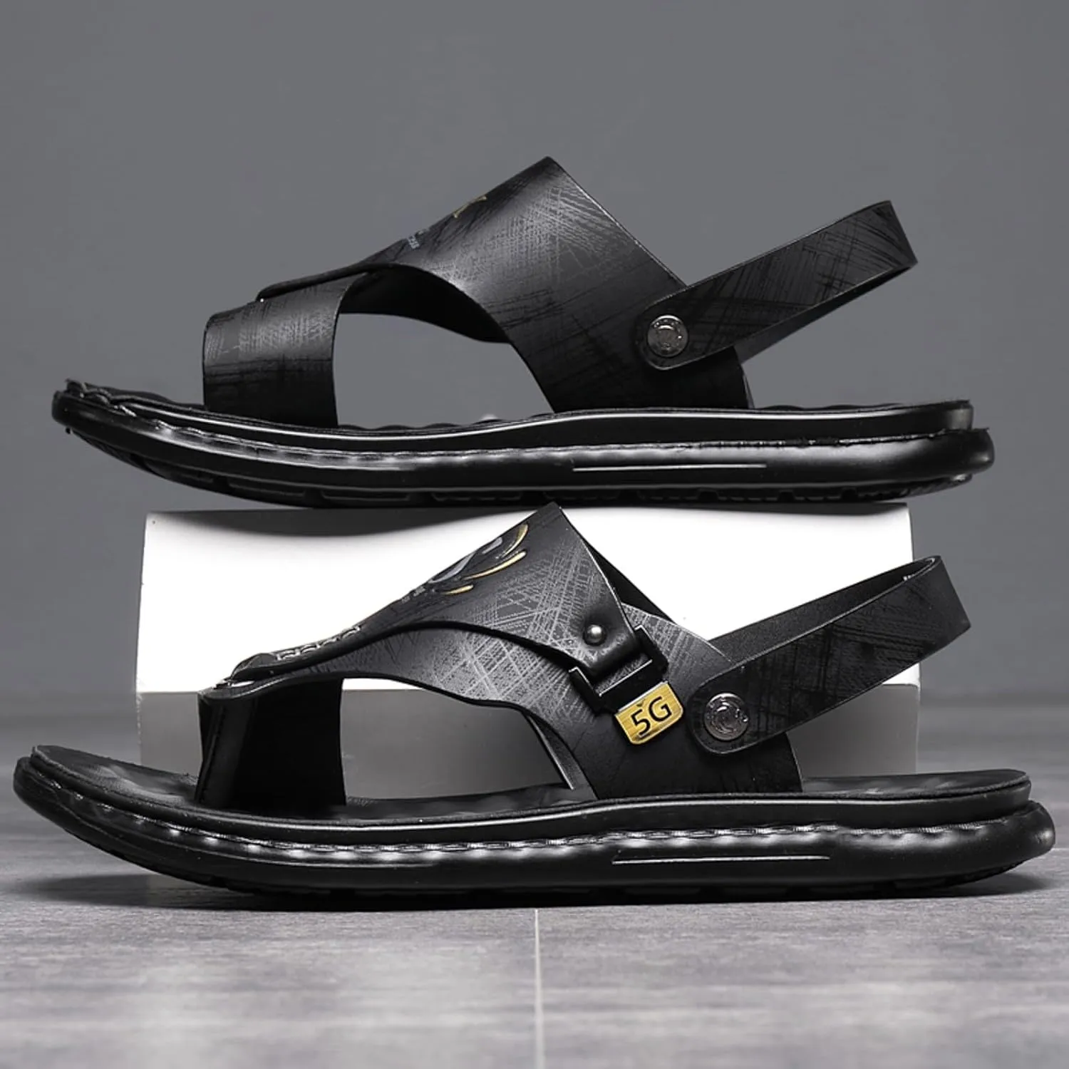 Men Leather Sandals New Open Toed Toed Sandals Indoor And Outdoor Beach Flip Flops Purpose Design Radii Footwear Men