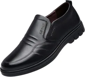 Men Leather Shoes Fashionable and Casual Style New Flat Bottomed Soft Sole Slip On Comfortable Size 14 Mens Casual Shoes Wate