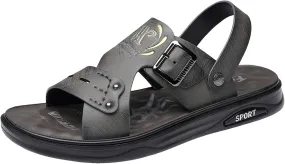 Men Sandals Leather New Men's Thick Soled Soft Soled Shoes Fashionable And Casual Mens Sandals