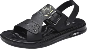 Men Sandals Leather New Men's Thick Soled Soft Soled Shoes Fashionable And Casual Mens Sandals