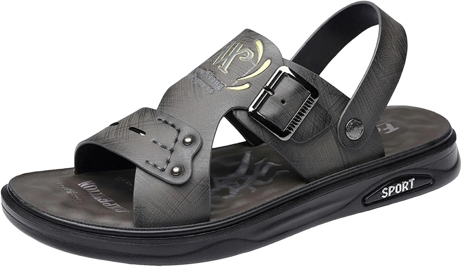 Men Sandals Leather New Men's Thick Soled Soft Soled Shoes Fashionable And Casual Mens Sandals