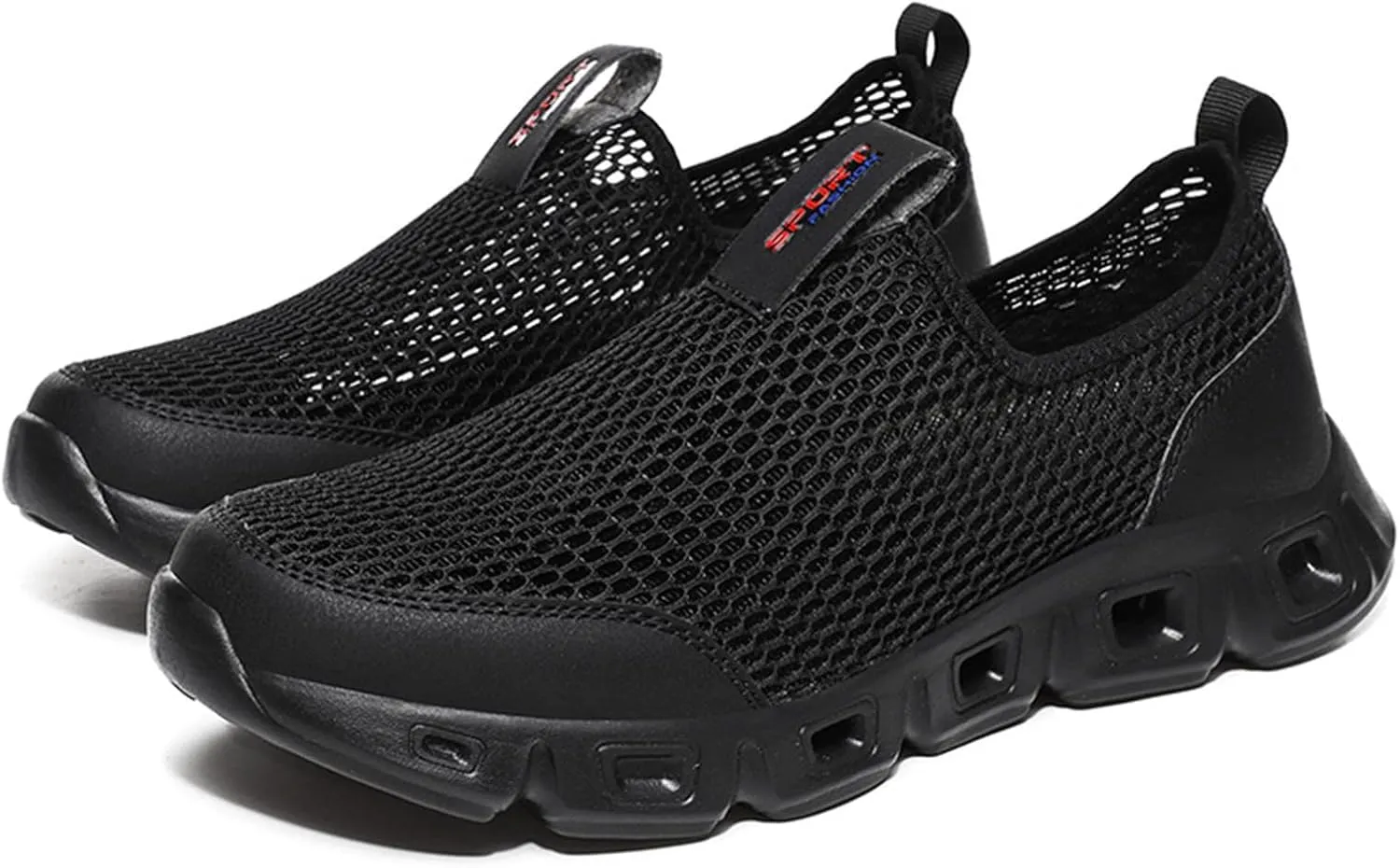 Men Sports Shoes Couple Shoes Fashionable New Pattern Hollow Mesh Breathable Comfortable Sports Mens Slip on Sneaker Men's Sa