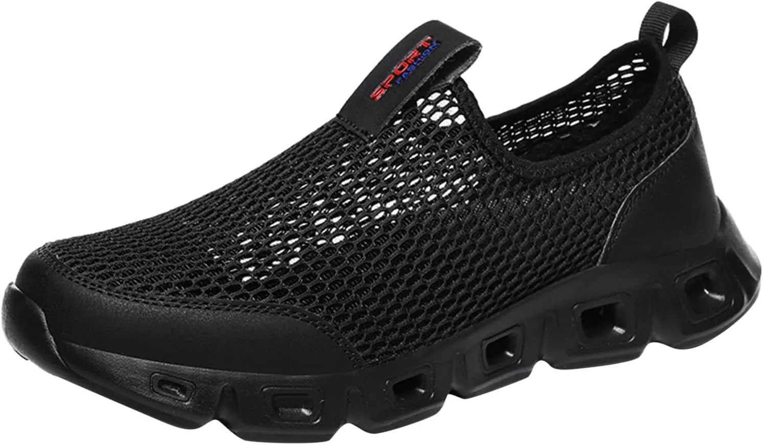 Men Sports Shoes Couple Shoes Fashionable New Pattern Hollow Mesh Breathable Comfortable Sports Mens Slip on Sneaker Men's Sa