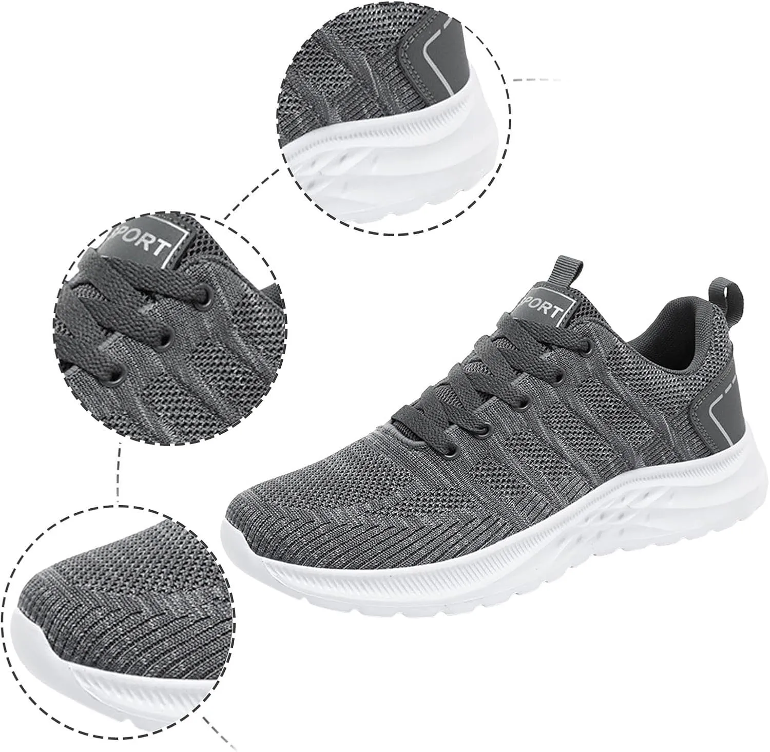 Men Sports Shoes Fashionable Couple Style Simple and Solid Color Thick Bottomed Flat Mesh Fashion Sneaker Shoes for Men Men's
