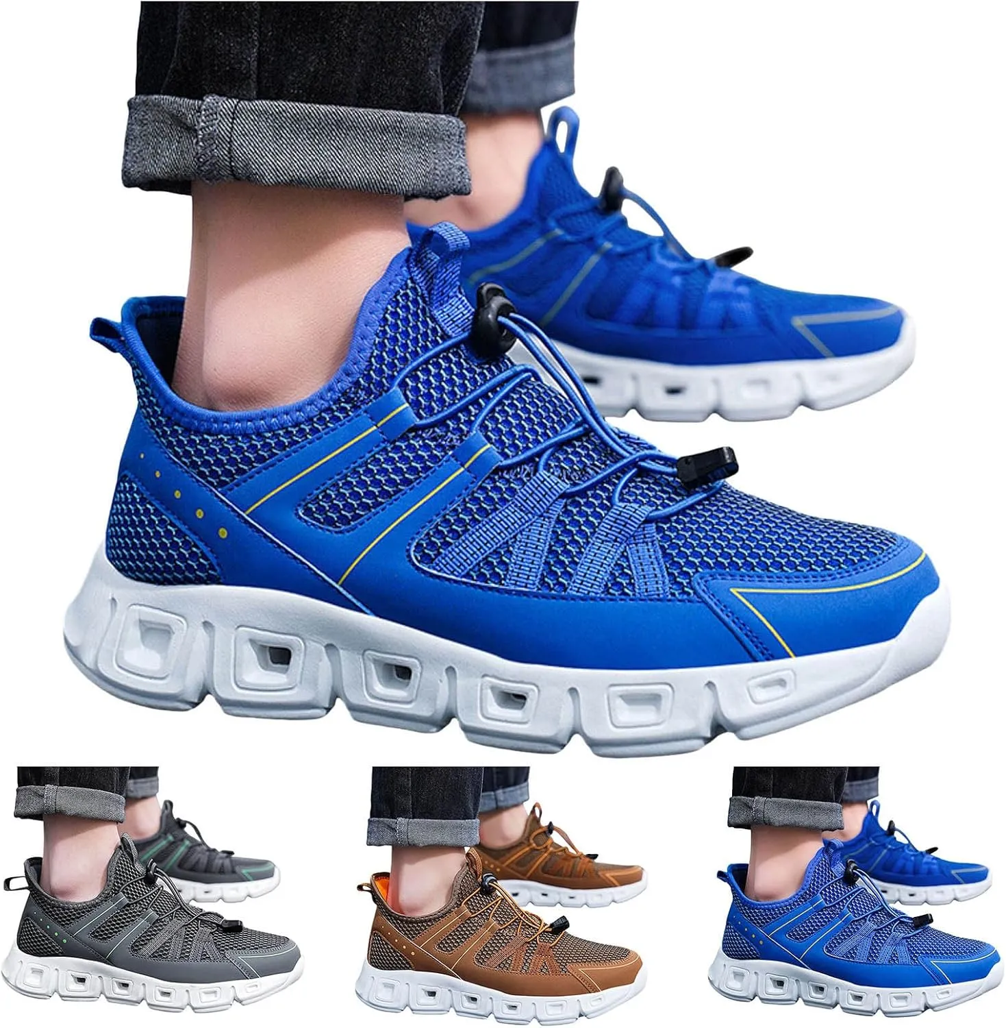 Men Sports Shoes Fashionable New Pattern Simple Pure Color Mesh Breathable Flat Bottom Elastic Air 1 '07 Mens Sneaker Men Sho