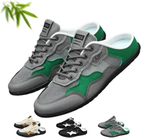 Men's Backless Sneakers Slip-On Trainers Ultra-Soft Breathable Mesh Mule Shoes for Men Lightweight Casual Sports Slippers Low-Top Walking Outdoor Hiking Shoes