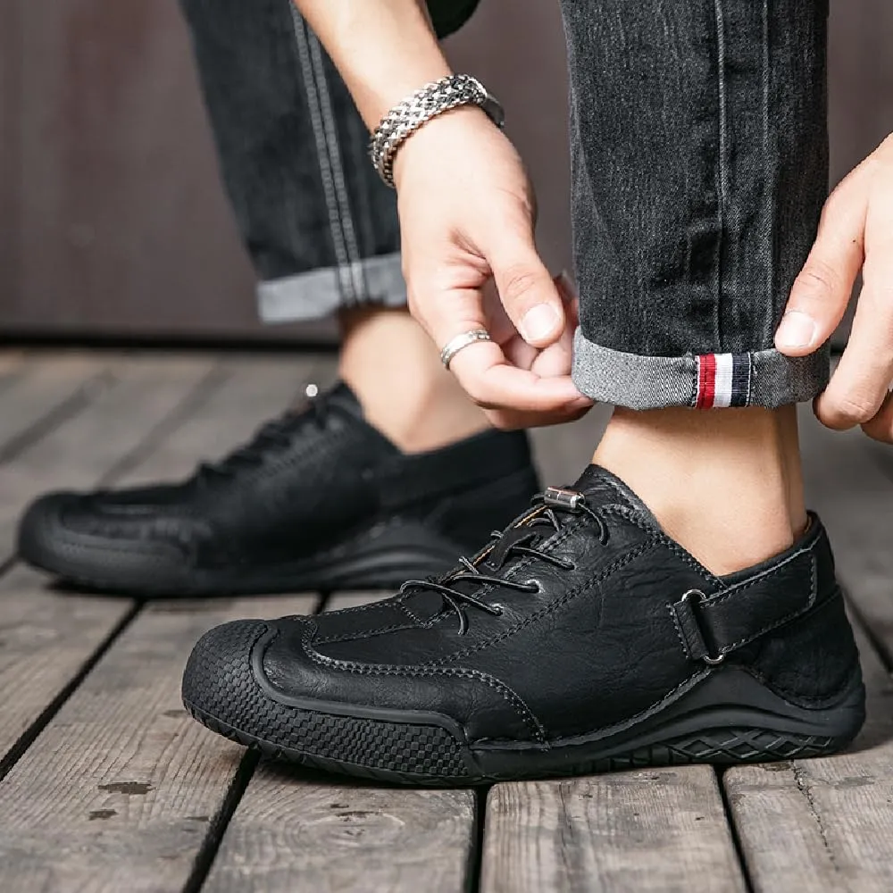 Mens Casual Business Shoes Lightweight Comfortable Loafers Leather Oxfords Non-Slip Walking Driving