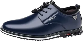 Mens Comfortable Flat Leather Shoes Casual Flat Oxfords Arch Support Walking Oxfords Retro Business Formal Shoes Lace up Black Dress Shoe Durable Leather Footwear Men Fashion Work Office Derby