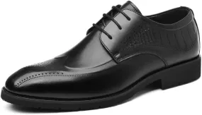 Mens Derby Shoes Party Fashion Dress Business Shoe Casual Walking Shoes Office Flats Classic Lace-up