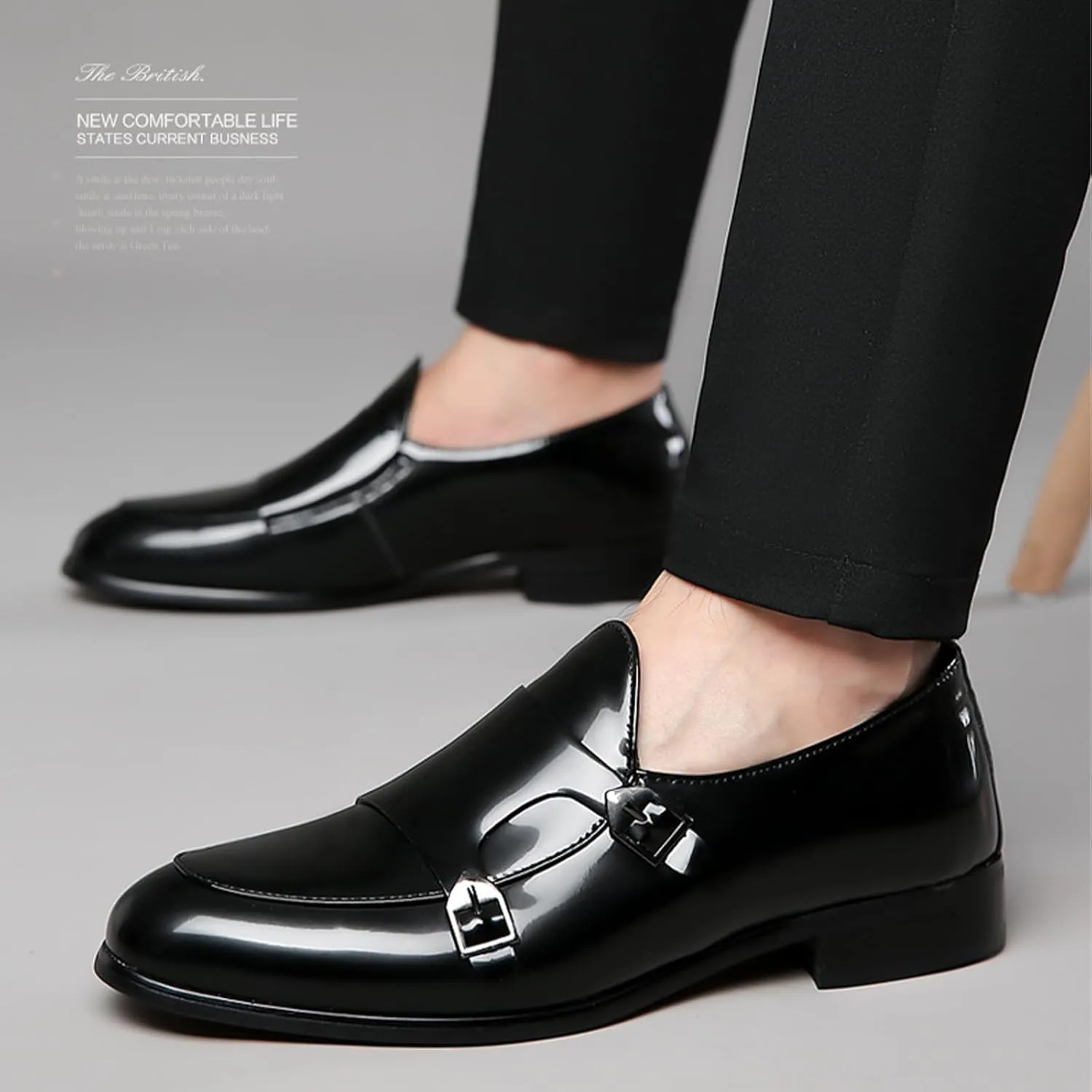 Men's Dress Oxford Shoes Slip On Causal Leather Shoes Fashion Walking Shoes Business Office Party Comfort Loafers