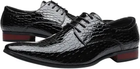 Mens Dress Shoes Black Lace Up Shoe Pointed Toe Leather Business Casual Low Top Office Footwear Wedding Loafers
