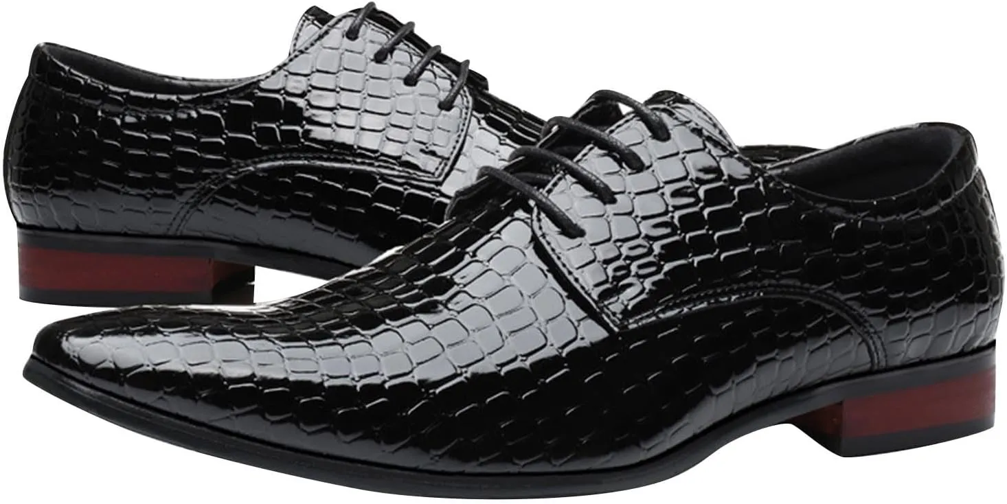 Mens Dress Shoes Black Lace Up Shoe Pointed Toe Leather Business Casual Low Top Office Footwear Wedding Loafers