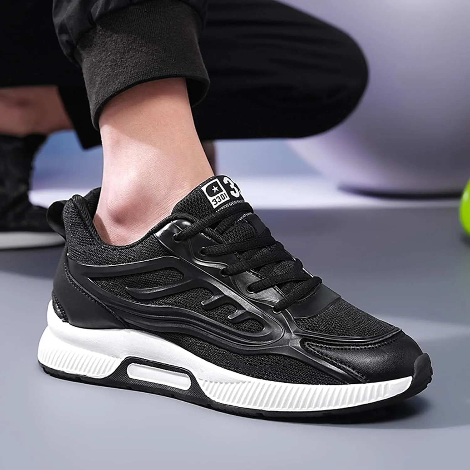Mens Elevator Sneakers 2.36 Inch Invisible Height Increasing Taller Lifting Shoes Lace up Elevator Shoes Hidden Heel Trainers Fashion Sneakers