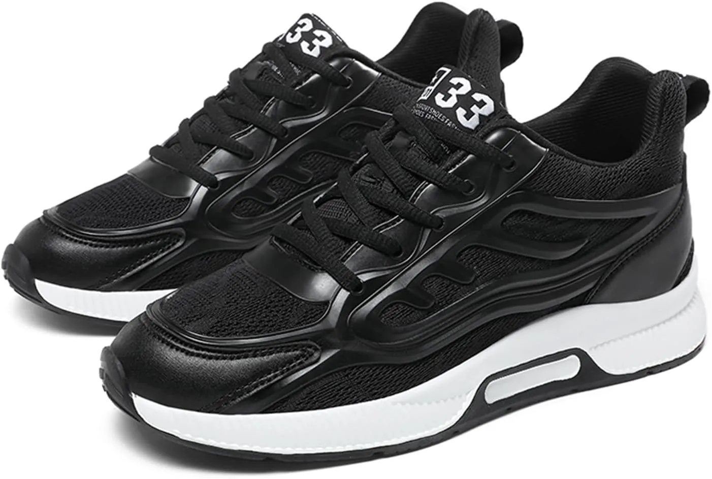 Mens Elevator Sneakers 2.36 Inch Invisible Height Increasing Taller Lifting Shoes Lace up Elevator Shoes Hidden Heel Trainers Fashion Sneakers