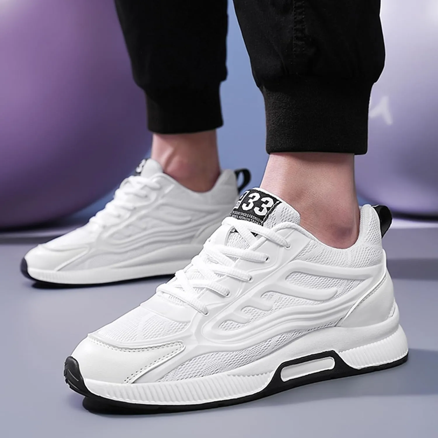 Mens Elevator Sneakers 2.36 Inch Invisible Height Increasing Taller Lifting Shoes Lace up Elevator Shoes Hidden Heel Trainers Fashion Sneakers