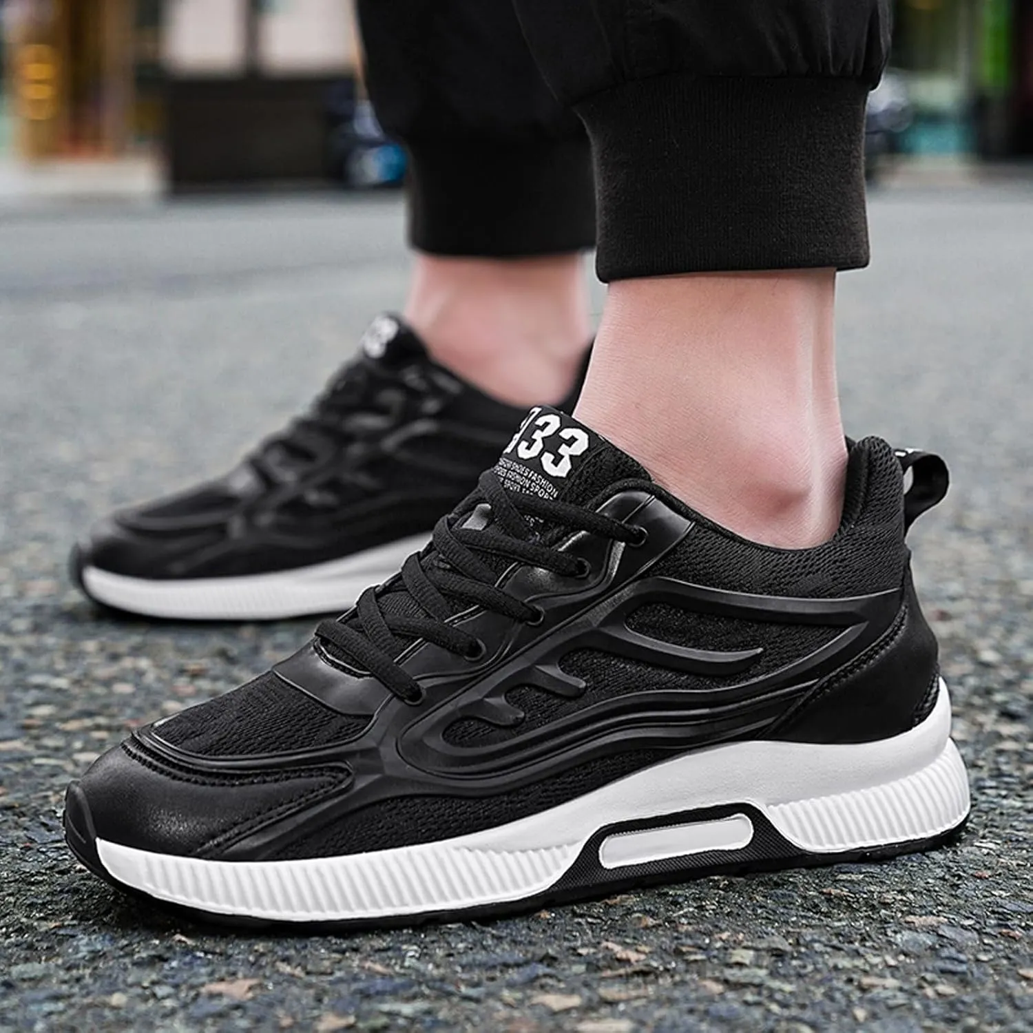 Mens Elevator Sneakers 2.36 Inch Invisible Height Increasing Taller Lifting Shoes Lace up Elevator Shoes Hidden Heel Trainers Fashion Sneakers