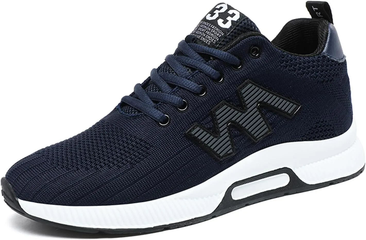 Mens Elevator Sneakers 2.36 Inchs Invisible Height Increasing Elevator Shoes Taller Lace up Hidden Heel Lift Shoes Trainers Fashion Sneakers