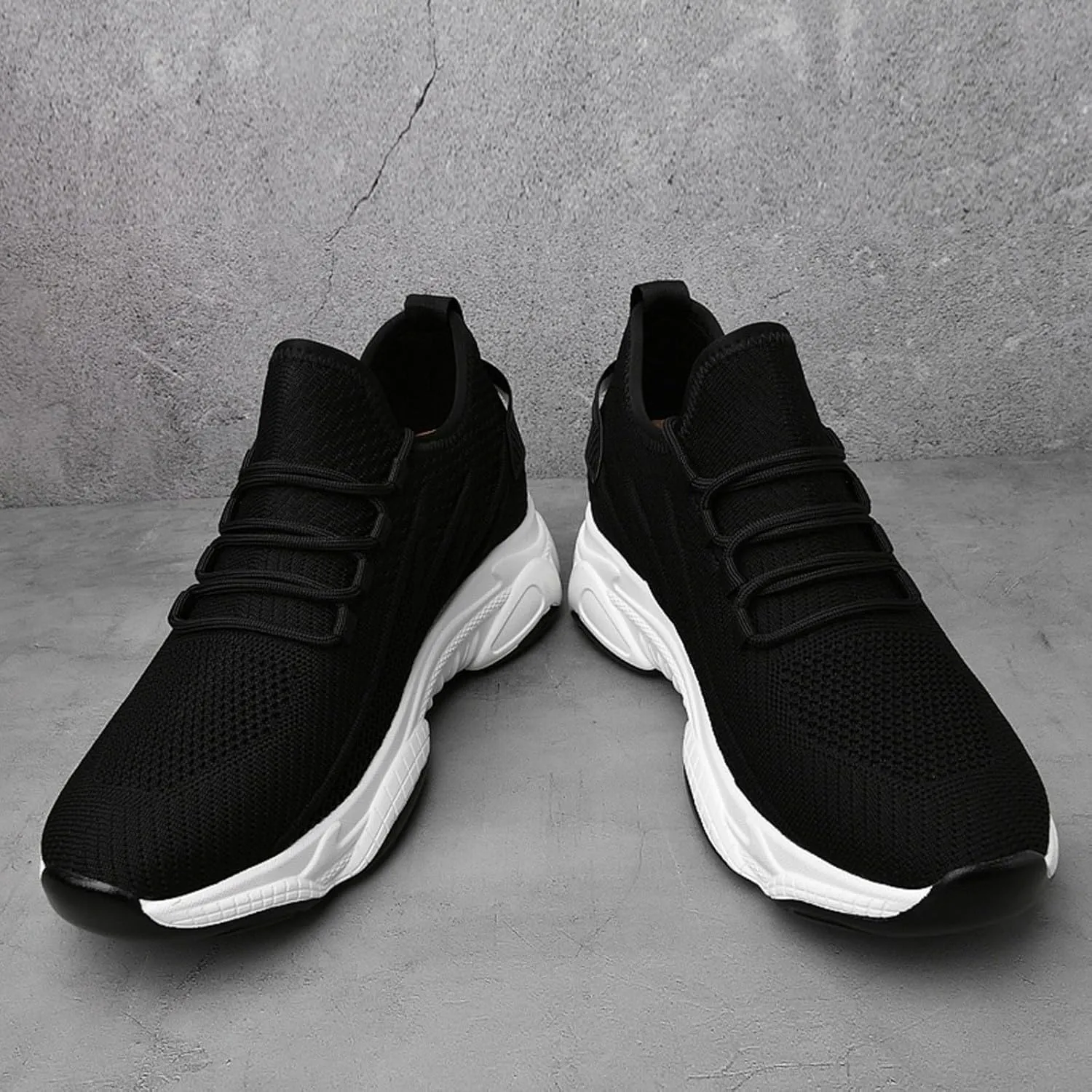 Men's Elevator Sneakers 3 inch Hidden Height Increase Breathable Mesh Lightweight Athletic Casual Shoes for Men