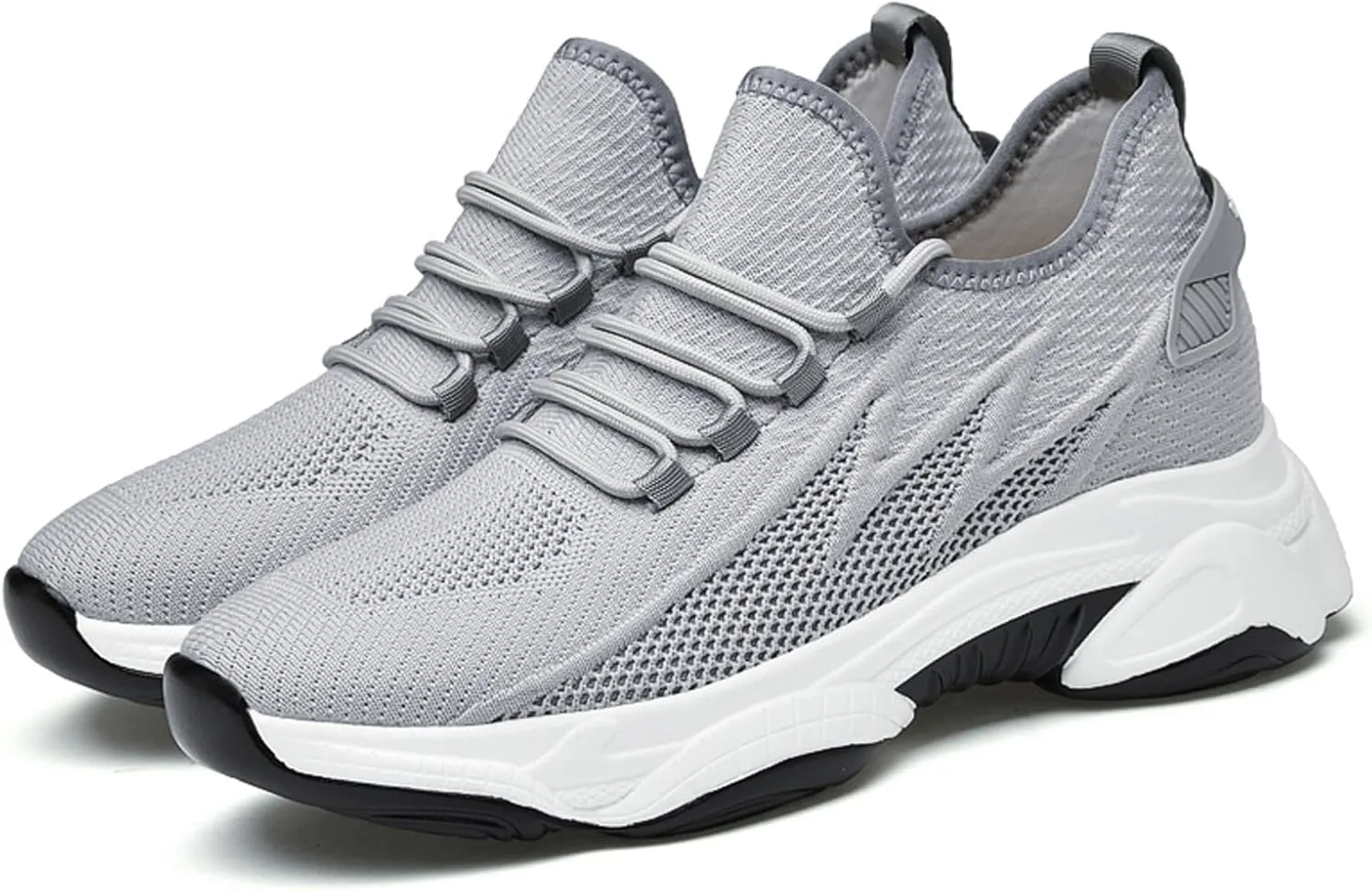 Men's Elevator Sneakers 3 inch Hidden Height Increase Breathable Mesh Lightweight Athletic Casual Shoes for Men