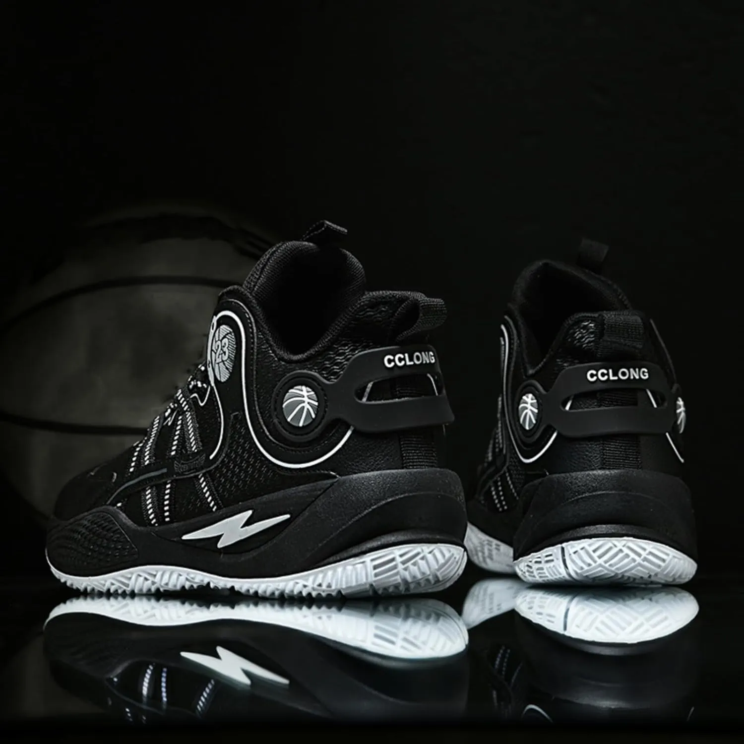 Men's Fashion High Top Lace Up Basketballs Shoes Lightweight Breathable Non-Slip Tennis Sneakers Classic Sports Walking Shoes