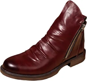 Men's Fashionable Retro Ankle Boots Zipper Sleeve Casual Leather Chukka Boot Water Proof Western Boots Men's Dress Boots