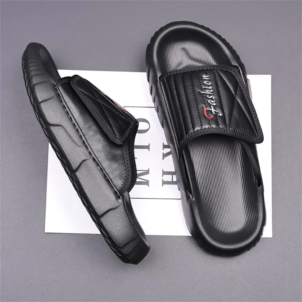 Men's Genuine Leather Slides Men's Slip on Sandal