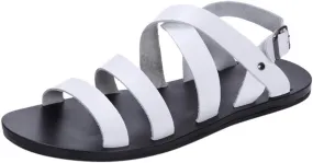 Men's Gladiator Sandals Summer Outdoor Non Slip Beach Leather Sandals Shoes for Wading Walking Hiking Daily Work Wear Comfy Adjustable Strap Flat Slip On Sandal Casual Fisherman Shoes Black