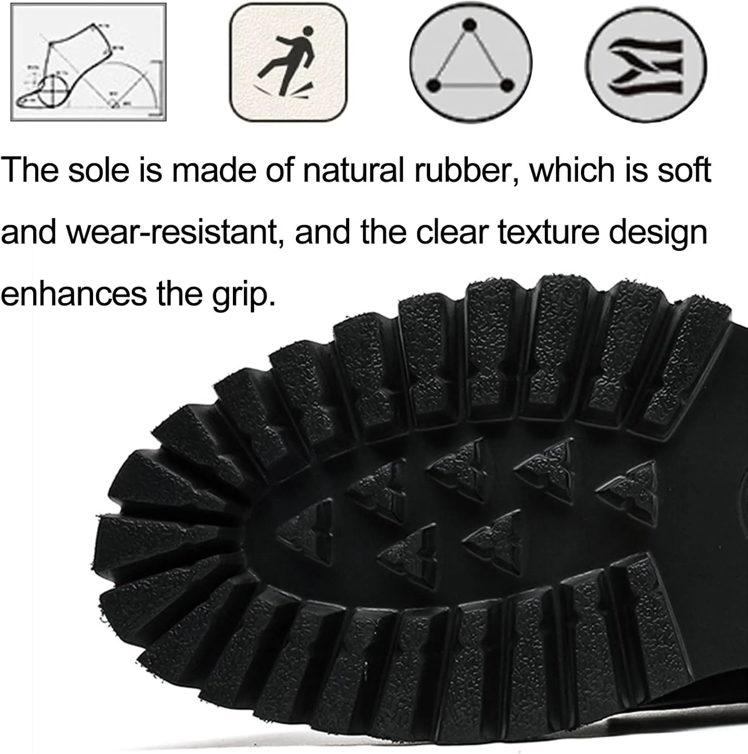 Men's Leather Platform Slip-On Loafers Fashion Monk Buckle Round Toe Lug Sole Penny Shoes Casual Business Work Flatform Dress Shoes