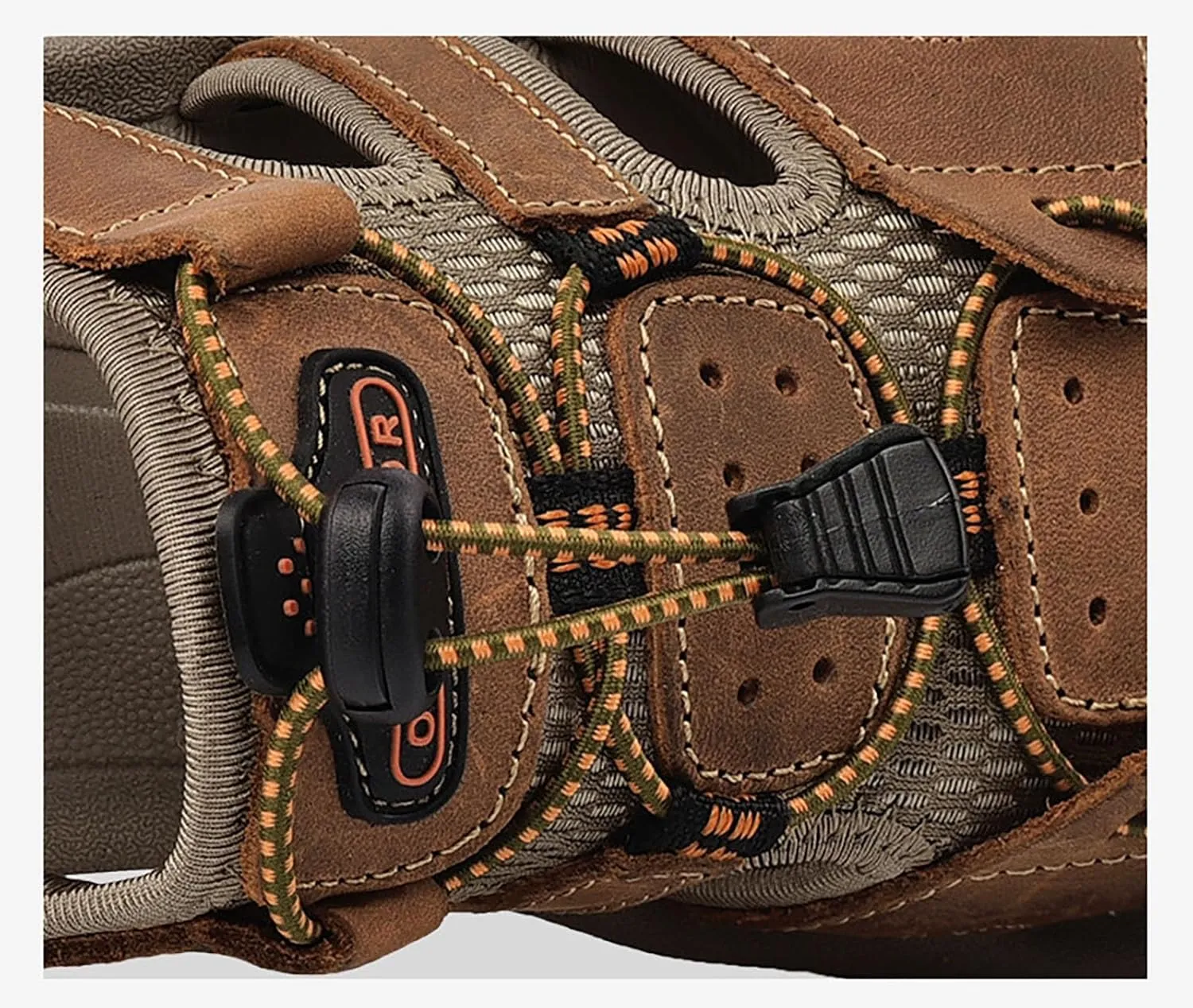 Mens Leather Sports Sandals For Men Closed Toe Hiking Outdoor Athletic Casual Walking Sandals Water Shoes