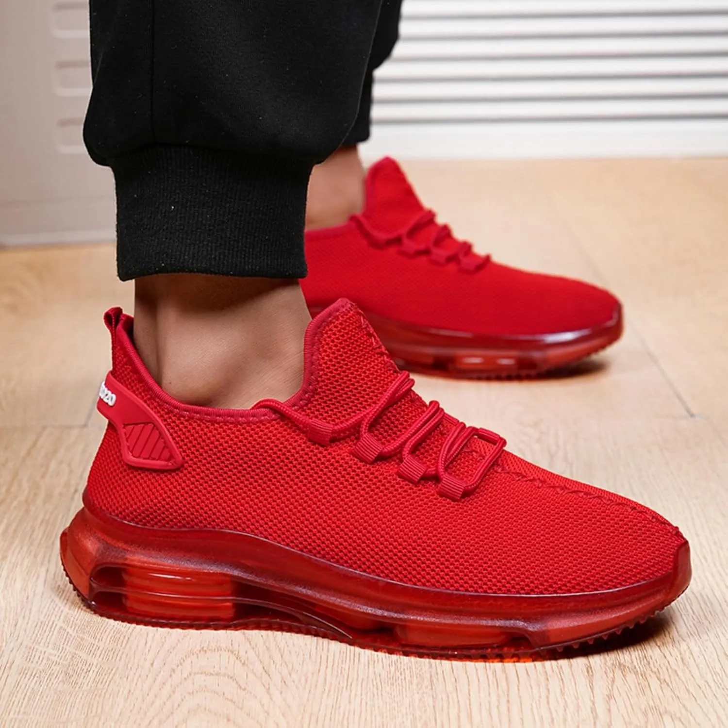Men's Lightweight Double - air Cushion Walking, High - Elasticity Running Shoes, Workout Shoes, Breathable Mesh Fashion Casual Sneakers