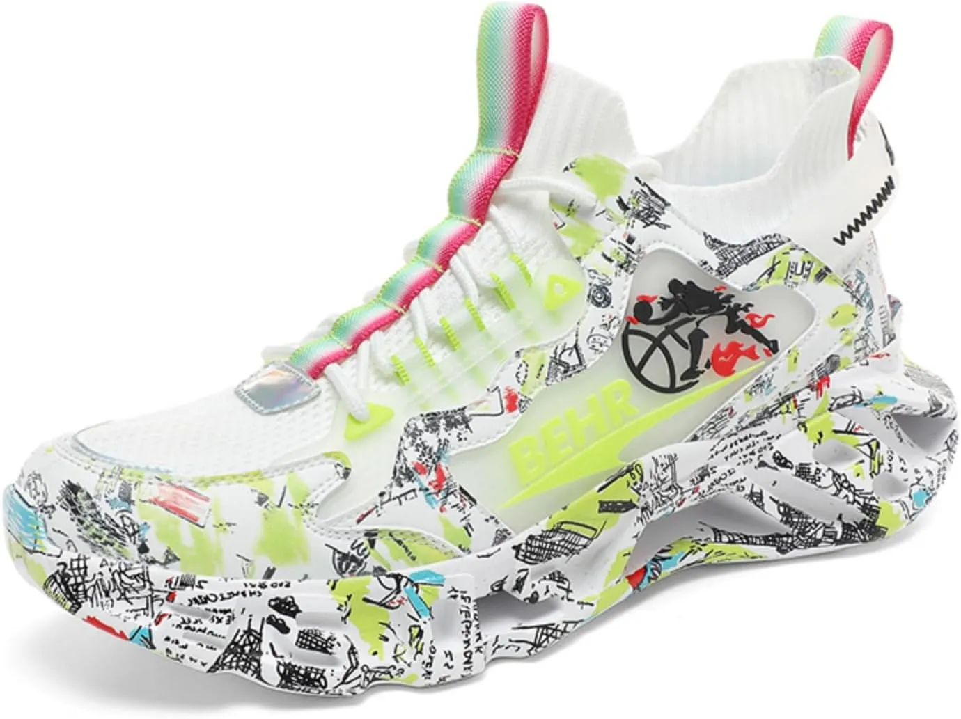 Men's Lightweight Shock - Absorbing Running Shoes, Blade - Style Fashion Sneakers, Suitable for Fitness, Tennis, Basketball, Running and Walking
