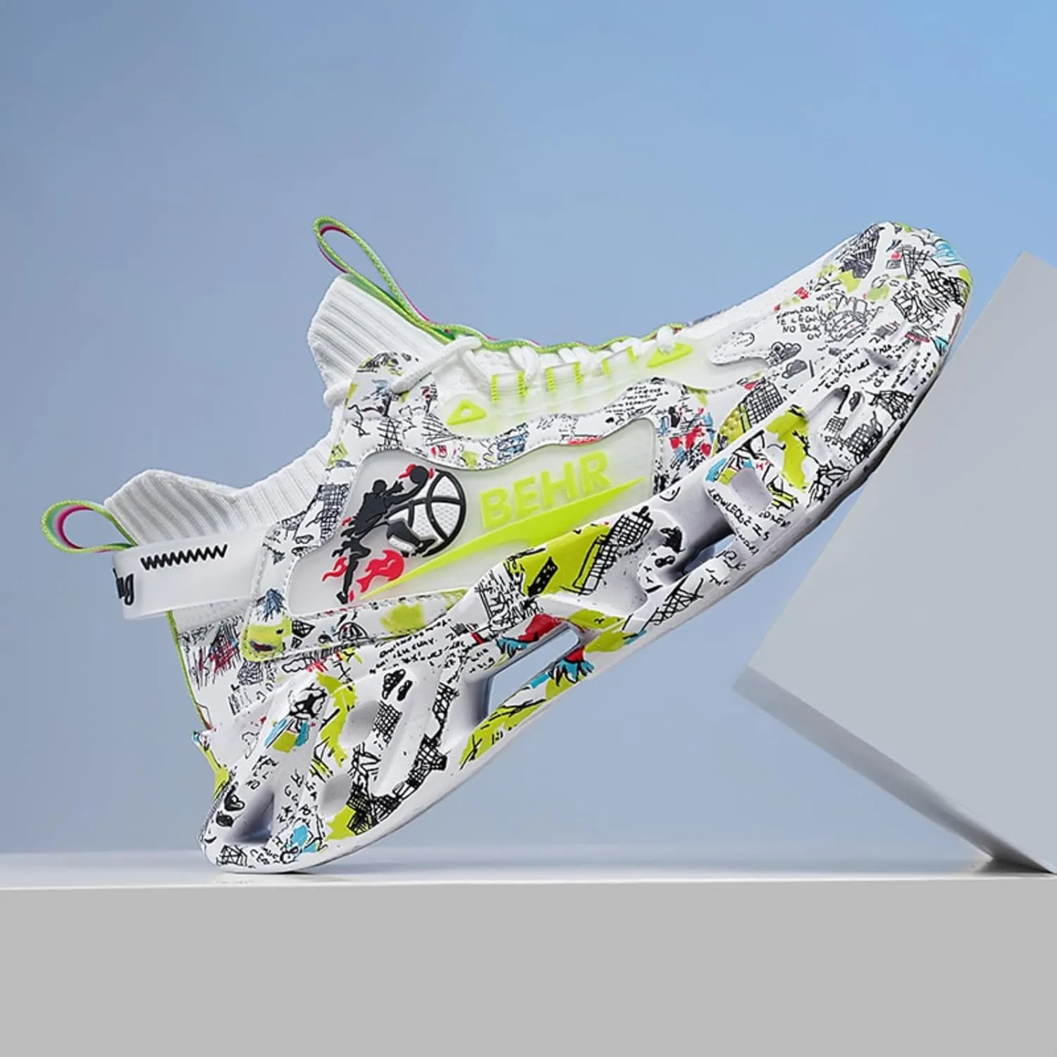 Men's Lightweight Shock - Absorbing Running Shoes, Blade - Style Fashion Sneakers, Suitable for Fitness, Tennis, Basketball, Running and Walking