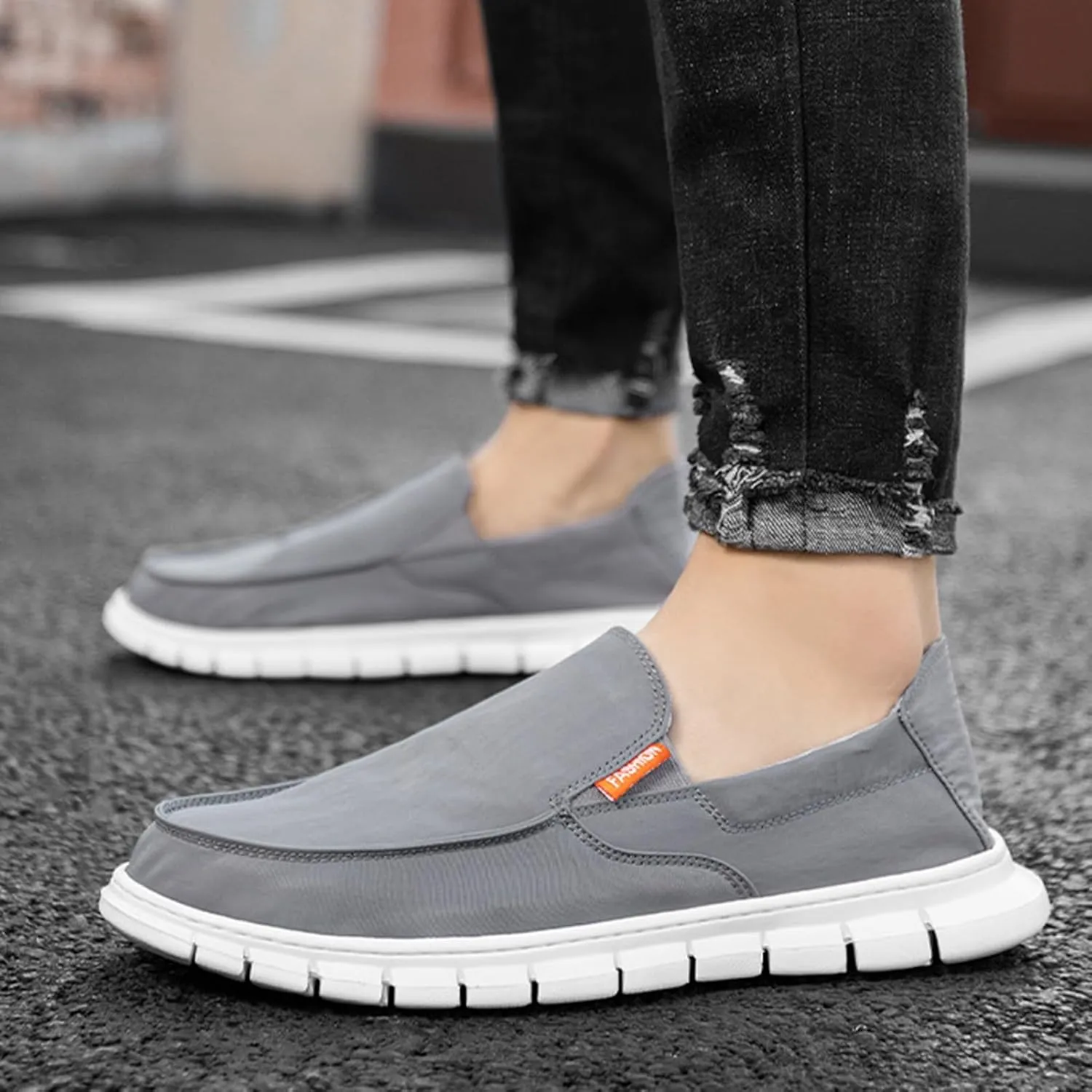 Men's Loafers & Slip-ons,Fashion Quick Dry Lightweight Mens Boat Shoes,Casual Breathable Mesh Deck Shoes Mens,Slip Resistant Sole,for All Weather