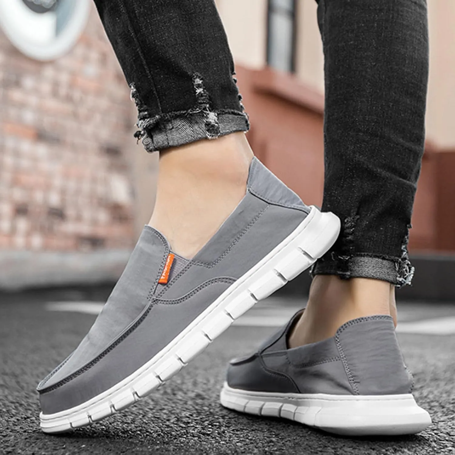 Men's Loafers & Slip-ons,Fashion Quick Dry Lightweight Mens Boat Shoes,Casual Breathable Mesh Deck Shoes Mens,Slip Resistant Sole,for All Weather