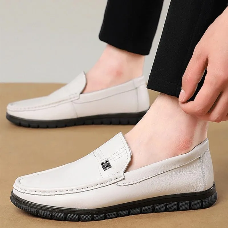 Men's Loafers Moccasins Oxfords Formal Dress Shoes Leather Slip-On Shoes for Driving Walking Wedding Outdoor Indoor Size