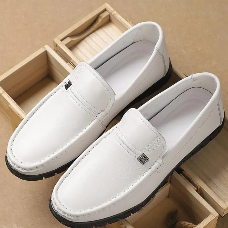 Men's Loafers Moccasins Oxfords Formal Dress Shoes Leather Slip-On Shoes for Driving Walking Wedding Outdoor Indoor Size