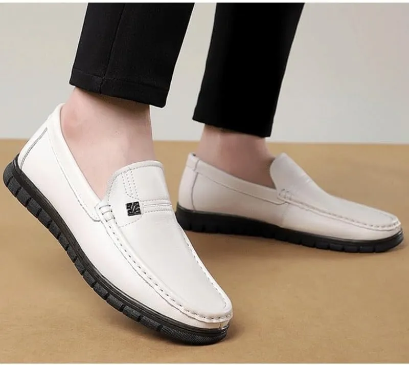 Men's Loafers Moccasins Oxfords Formal Dress Shoes Leather Slip-On Shoes for Driving Walking Wedding Outdoor Indoor Size