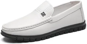 Men's Loafers Moccasins Oxfords Formal Dress Shoes Leather Slip-On Shoes for Driving Walking Wedding Outdoor Indoor Size