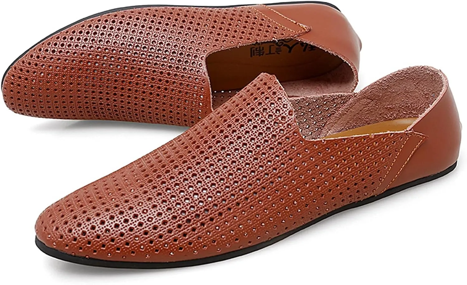 Men's Loafers Shoes Breathable Lightweight Flat Heel Venetian Loafer Flexible Resistant Comfortable Walking Party Slip On
