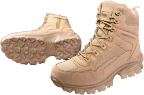 Mens Outdoor Sports Tactical Shoes, Men's Plus Size High Top Tactical Combat Boots with Side Zipper, Lace Up Breathable Military Work Boots, for Tactical, Military, Combat, Hunting
