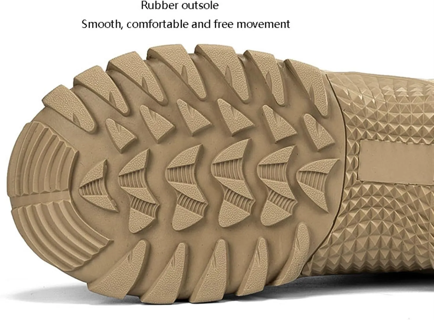 Mens Plus Size High Top Non Slip Military Boots, Men's Outdoor Lace Up Breathable Tactical Boots with Side Zipper, Waterproof Lightweight Combat Boots