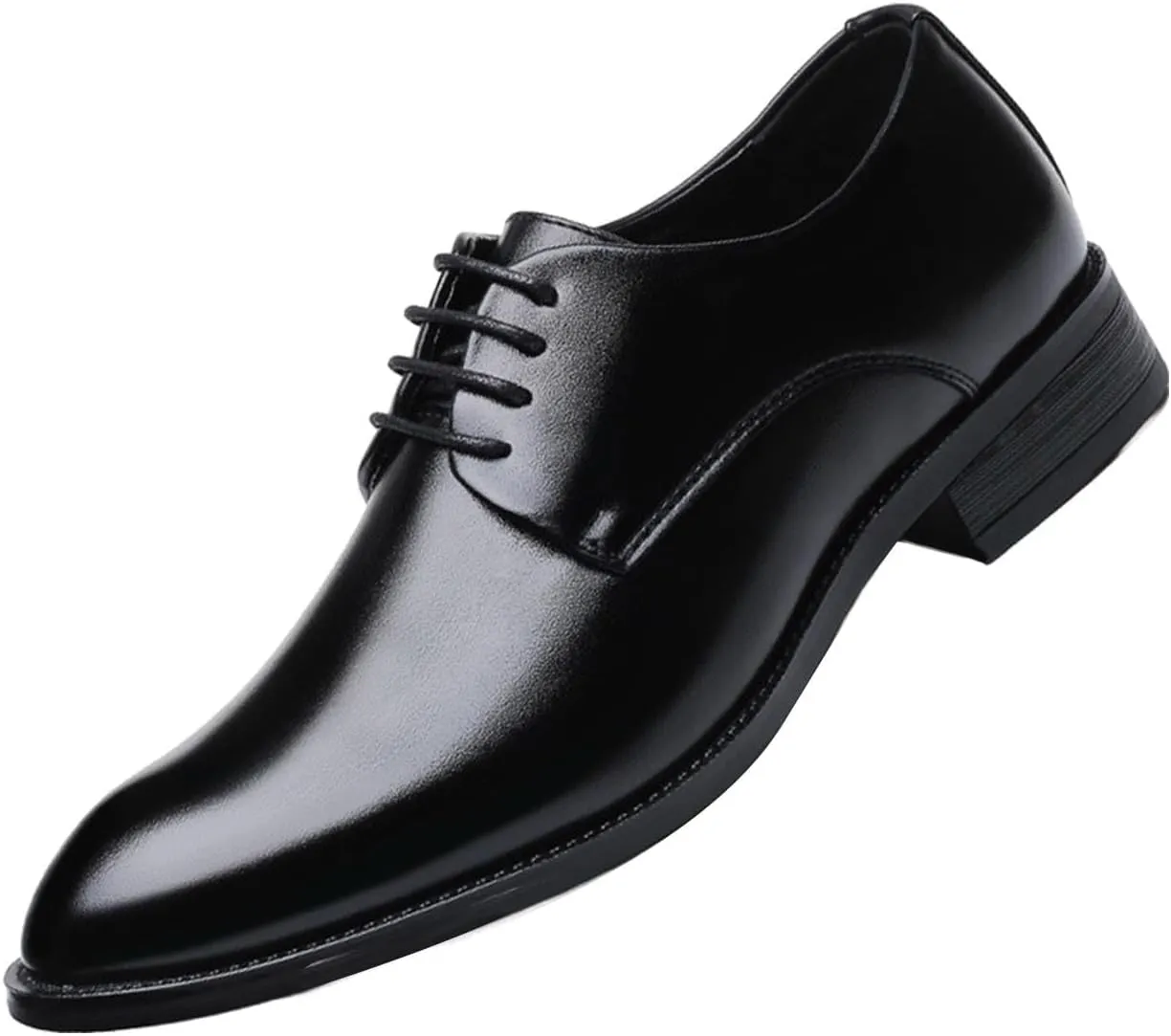 Men's Pointed-Toe Tuxedo Dress Shoes Casual Slip-on Loafer Shoe Fashion Lace up Wedding Work Footwear Party Dressy Business