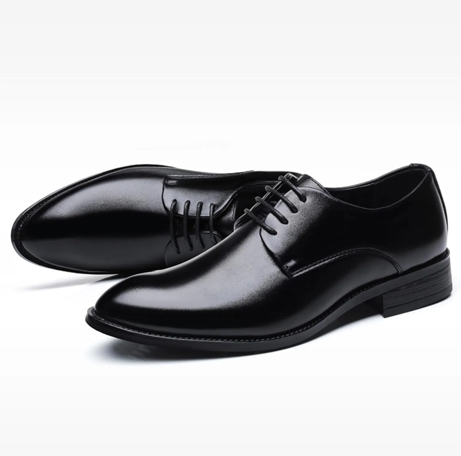 Men's Pointed-Toe Tuxedo Dress Shoes Casual Slip-on Loafer Shoe Fashion Lace up Wedding Work Footwear Party Dressy Business