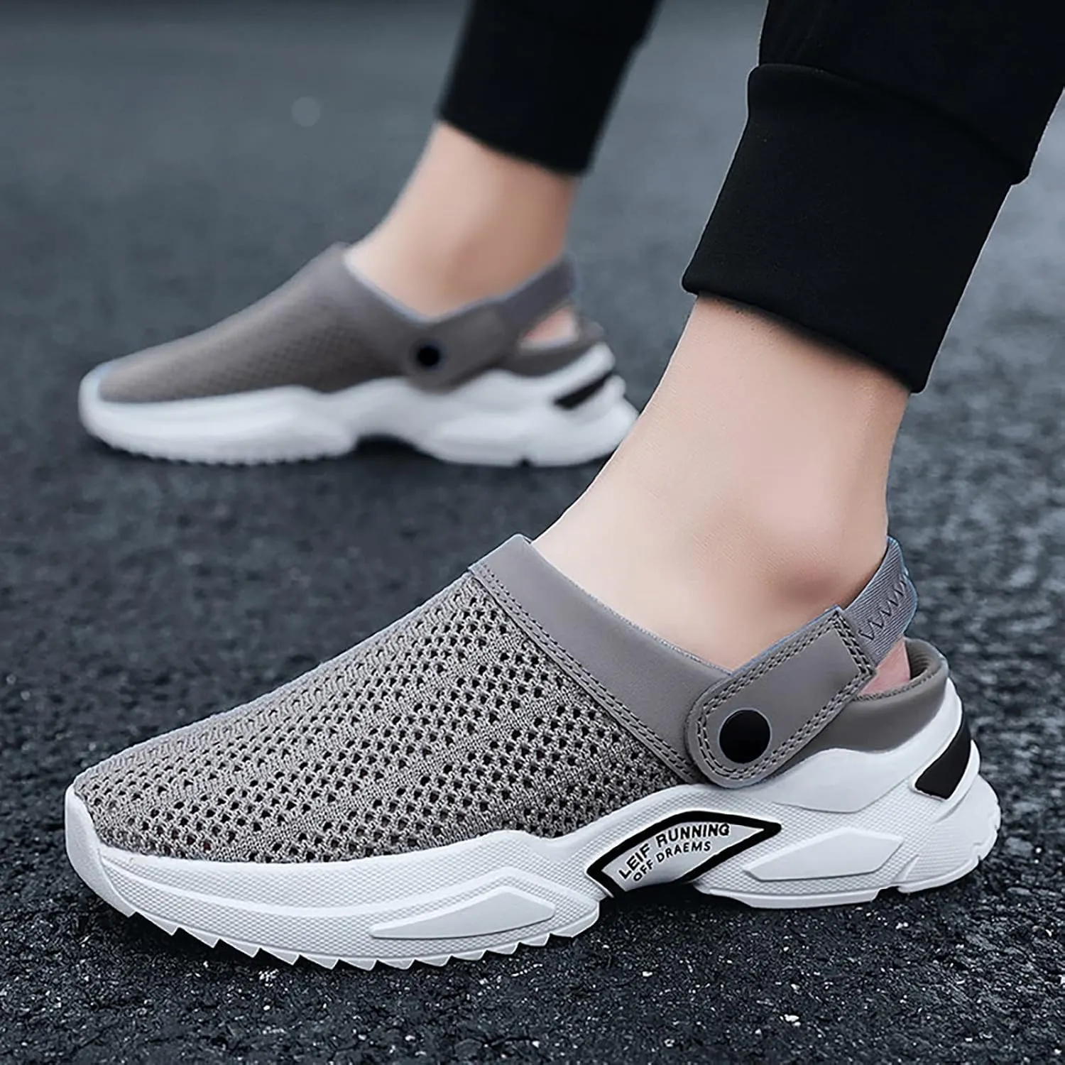 Men's Sandals Sport Recovery Athletic Walking Sandals For Man Summer Breathable Casual Closed Toe Mesh Close Toe Sandal