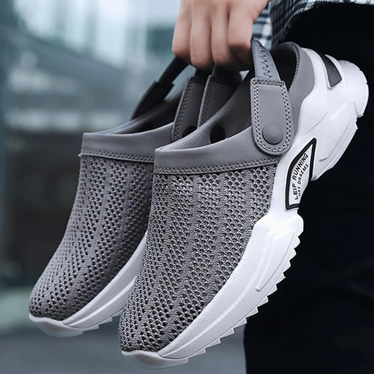 Men's Sandals Sport Recovery Athletic Walking Sandals For Man Summer Breathable Casual Closed Toe Mesh Close Toe Sandal