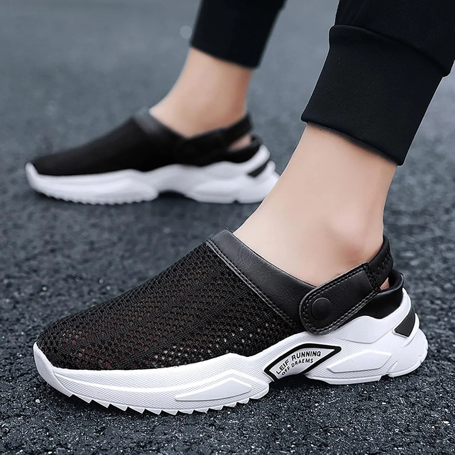 Men's Sandals Sport Recovery Athletic Walking Sandals For Man Summer Breathable Casual Closed Toe Mesh Close Toe Sandal