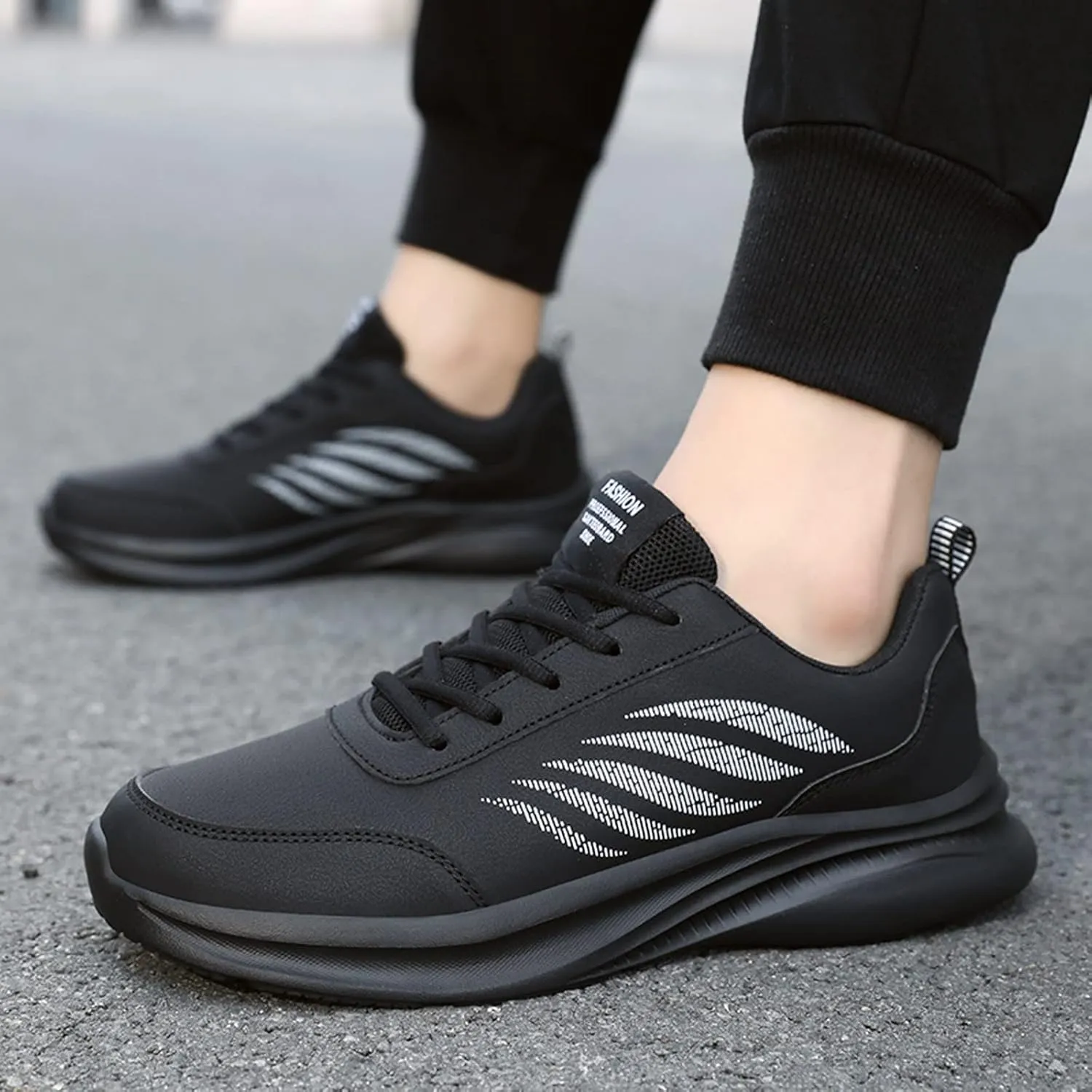 Mens Shoes Casual Leather Laace Up Solid Color Casual Fashion Simple Shoes Running Shoes Fashion Sneaker Shoes for Men Men's